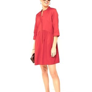 Tuckernuck Royal Poplin Shirt Dress in Poppy Pink